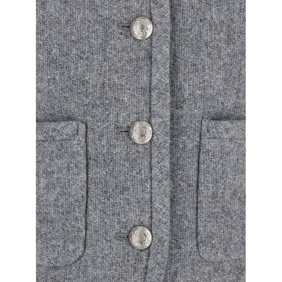 Dunst Women Grey Jacket With Button Closure And Front Pockets In Tweed Woman - Picture 3 of 3